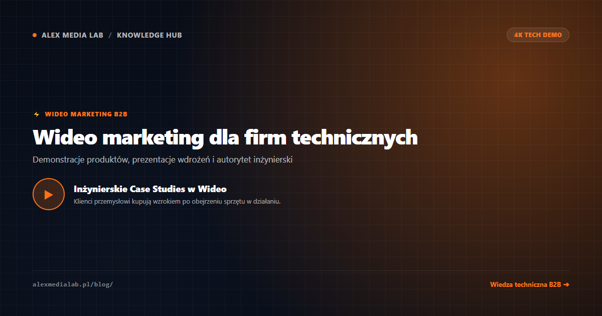 Wprowadzenie do wideo marketingu dla technicznych firm